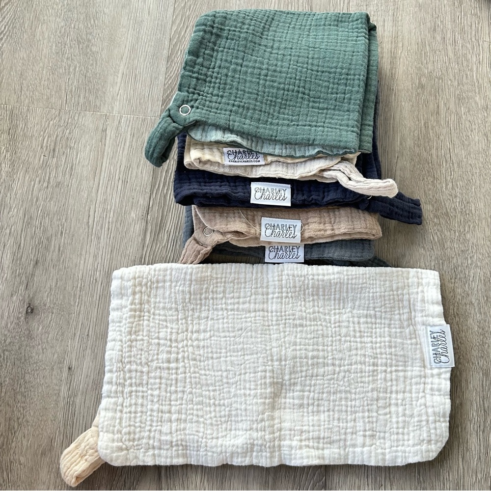 6 Charley Charles Gauze Pacifier Holder Blanket - 12 X 12
